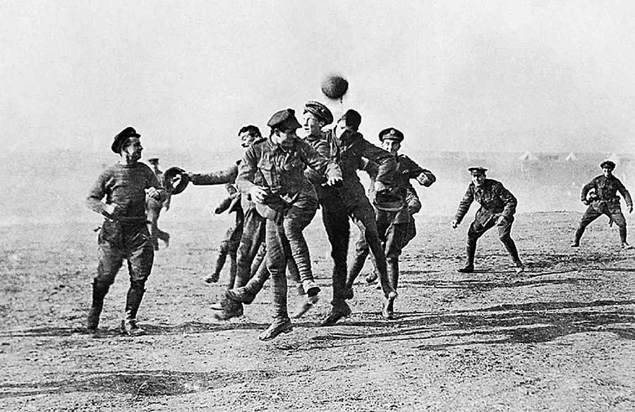 Christmas Truce Soccer Game Photograph